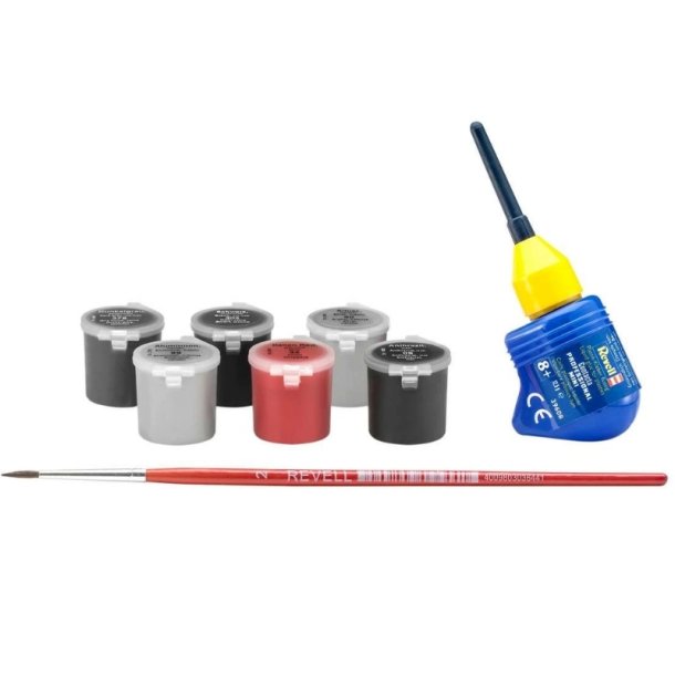 Revell Gift Set Porsche 911 Turbo 50th Anniversary - 1:24 Modelbil med lim og grundmaling