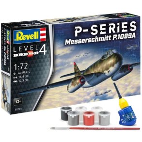 Revell Messerschmitt P.1099A - P-Series 1:72 Modelfly med lim og grundmaling