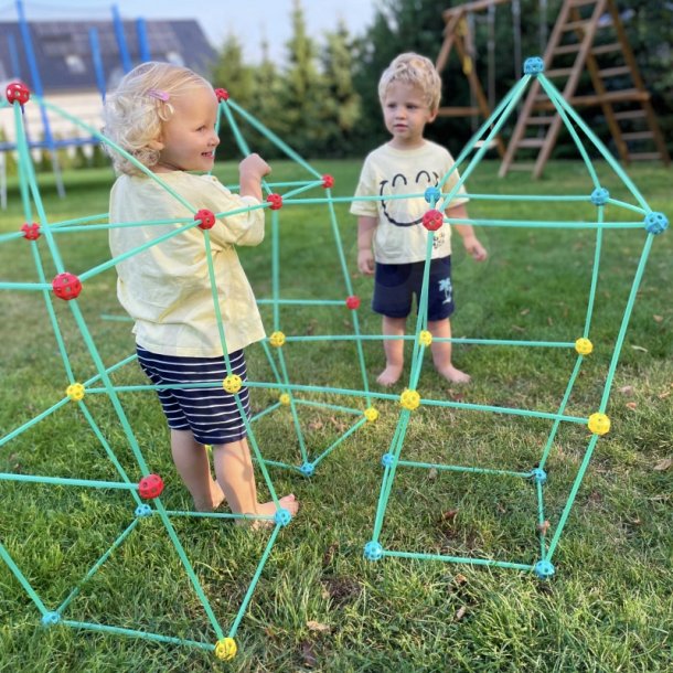 WOOPIE Byggest med Telt  128 Dele (fra 3 r)