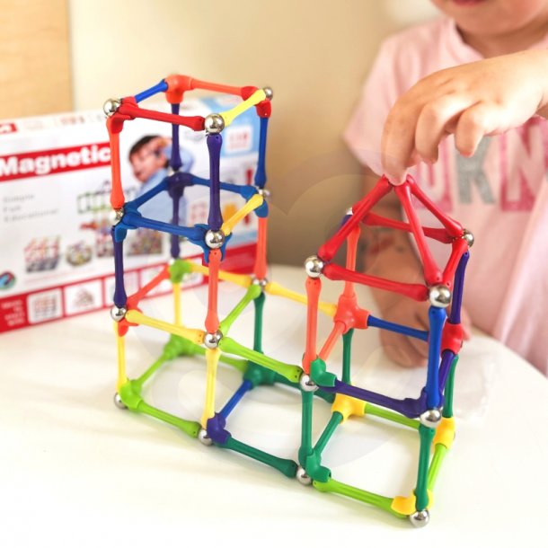 Woopie Magnetiske Byggeklodser  Kreativt Byggest 110 dele