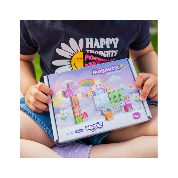 WOOPIE Magnetiske Byggeklodser 48 dele - Montessori 3D Bygges�t
