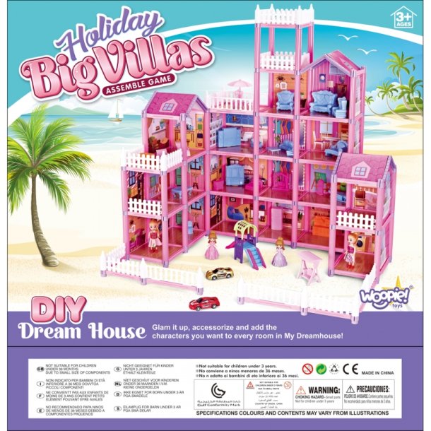 WOOPIE Mega Villa Dukkehus Lovely House  194 Dele (fra 3 r)