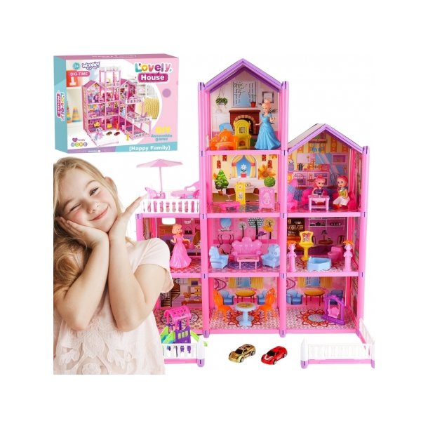 WOOPIE Mega Villa Dukkehus Lovely House  194 Dele (fra 3 r)