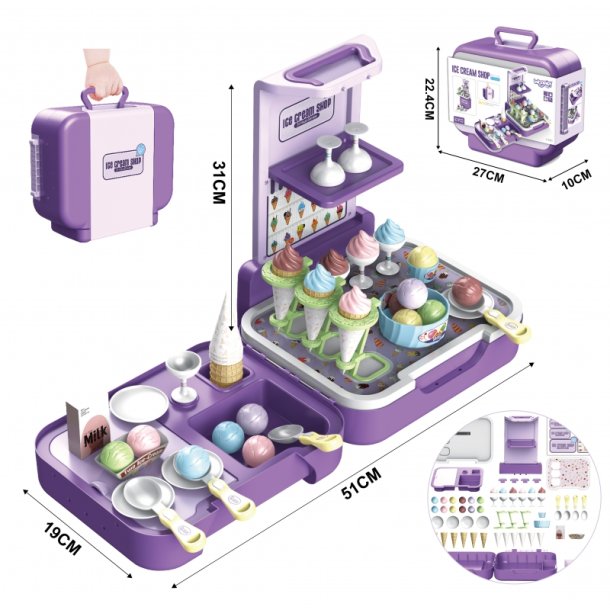 WOOPIE Isbod 3-i-1 i Kuffert  Kkken, Butik og Isbar (fra 3 r)