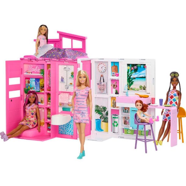 Barbie Getaway House  Foldbart dukkehus med dukke