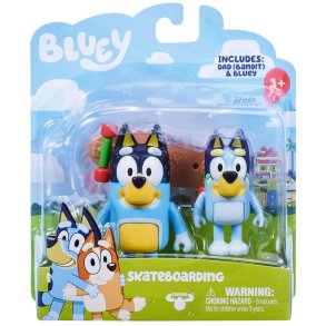 Bluey figurpakke - Skateboarding