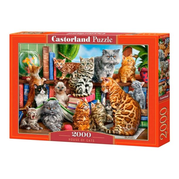 Castorland puslespil - Katte i hele huset - 2000 brikker