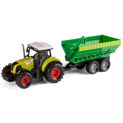 Bull traktor med kornvogn