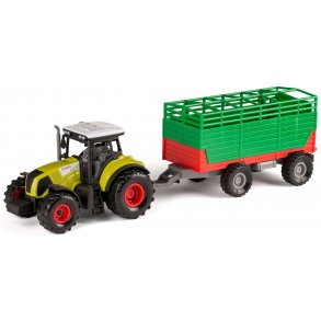 Bull traktor med kreaturvogn