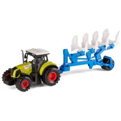 Bulltraktor med harv