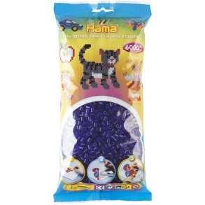 Hama midi perler 205-24 - 6000 stk. transparent lilla