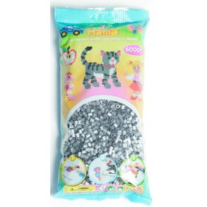 Hama midi prlor 205-62 - 6000 st. silverfrgad