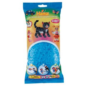 Hama midi perler 205-73 - 6000 stk. Transparent aqua