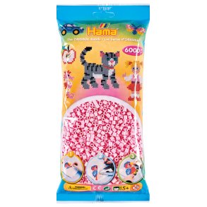 Hama midi prlor 205-95 - 6000 st. pastell rosa