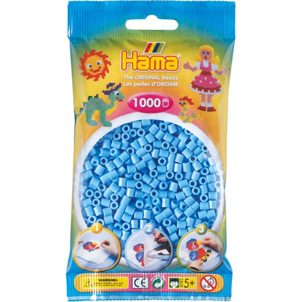 Hama midi perler 207-46 1000 stk. pastel blå