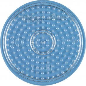 Hama midi perleplade transparant - lille rund