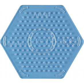 Hama midi perleplade transparant - lille sekskantet