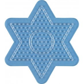 Hama midi perleplade transparant - lille stjerne