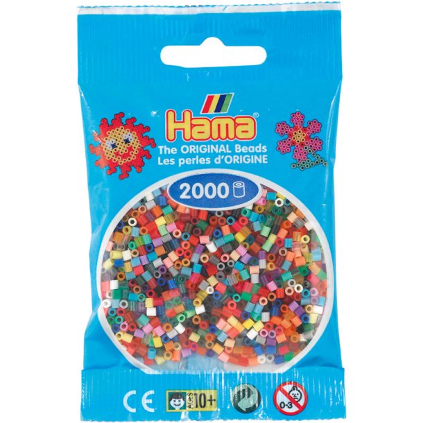 Hama mini perler 501-00 2000 stk. miniperle mix