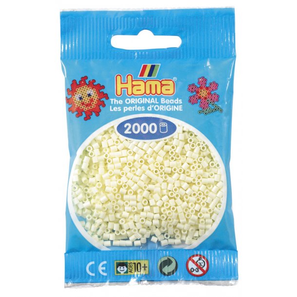 Hama mini perler 501-02 2000 stk. creme