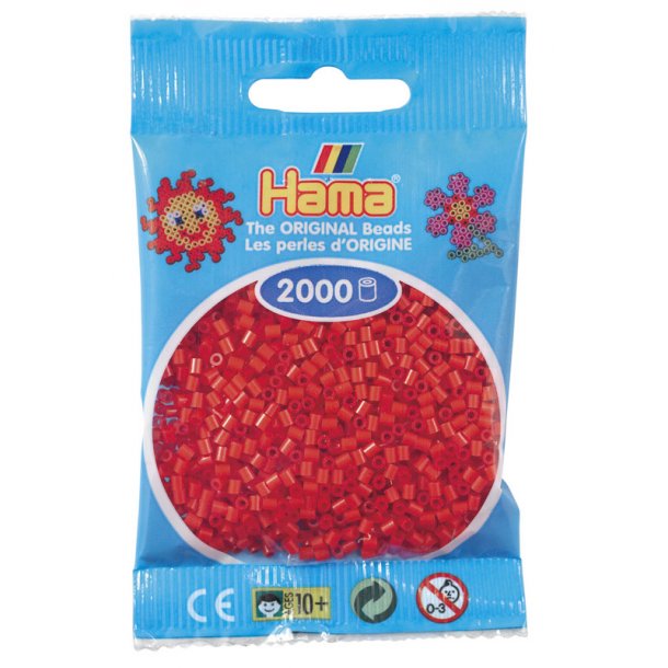 Hama mini perler 501-05 2000 stk. rød