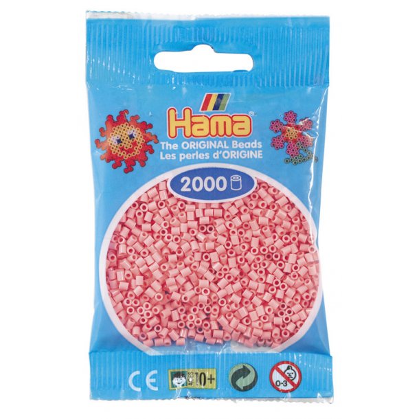 Hama mini perler 501-06 2000 stk. lyserød