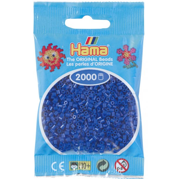 Hama mini perler 501-08 2000 stk. blå