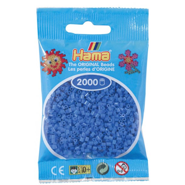 Hama mini perler 501-09 2000 stk. lysebl