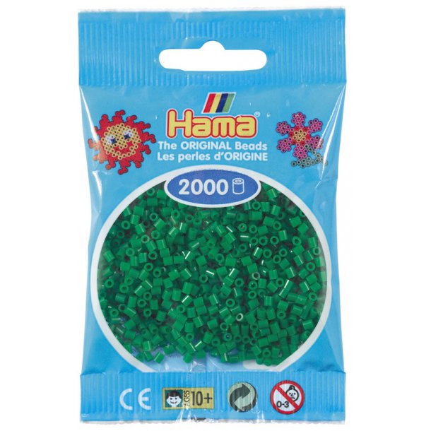 Hama mini perler 501-10 2000 stk. grøn