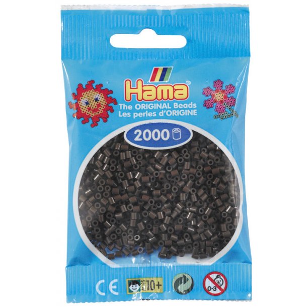Hama mini perler 501-12 2000 stk. brun