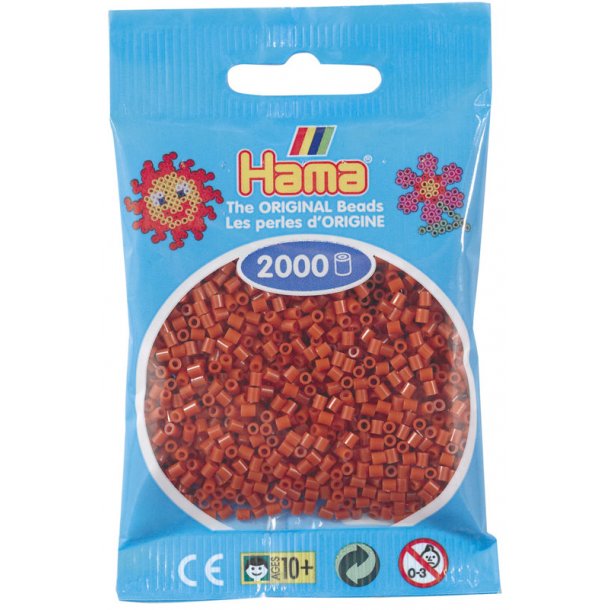 Hama mini perler 501-20 2000 stk. rødbrun