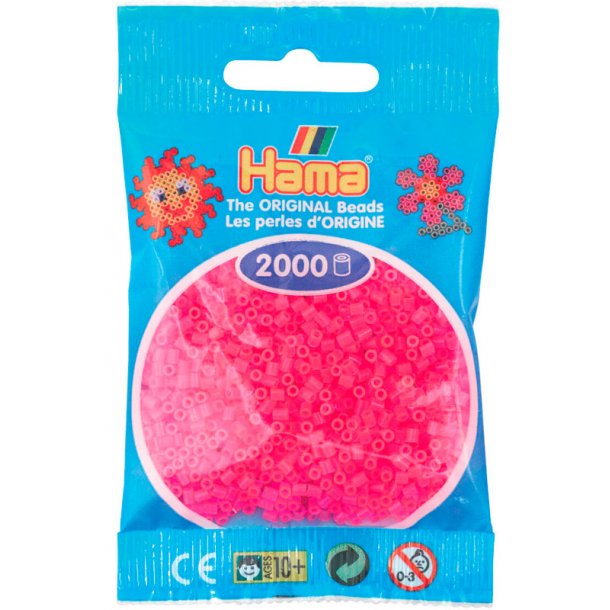 Hama mini perler 501-32 2000 stk. neon fuchsia