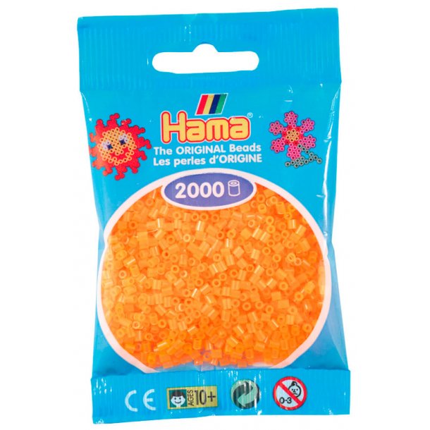 Hama mini perler 501-38 2000 stk. neon orange