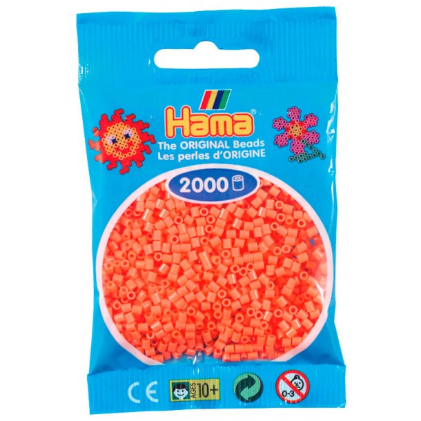 Hama mini perler 501-44 2000 stk. pastel rød