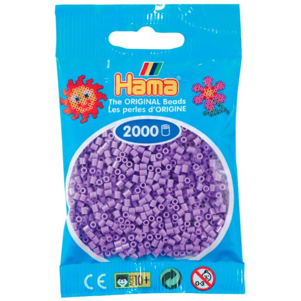 Hama mini perler 501-45 2000 stk. pastel lilla