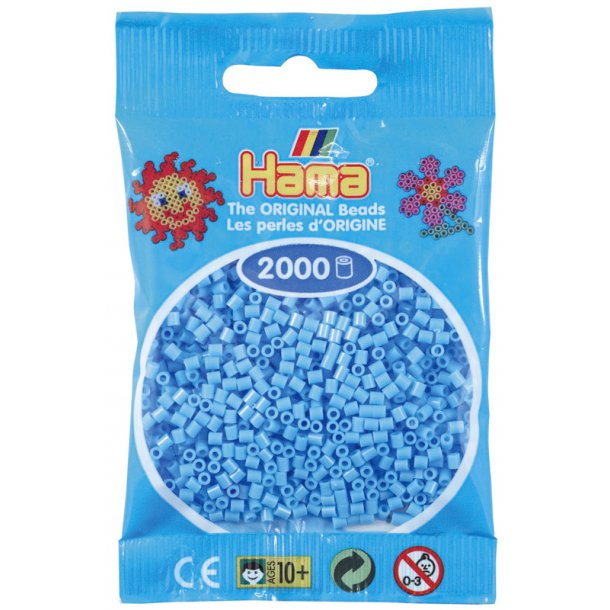 Hama mini perler 501-46 2000 stk. pastel blå