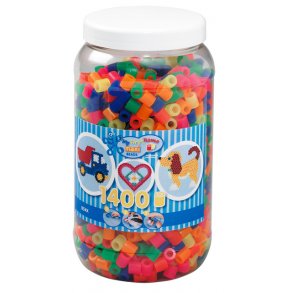 Hama maxi perler 8542 - 1400 stk. neon mix 51