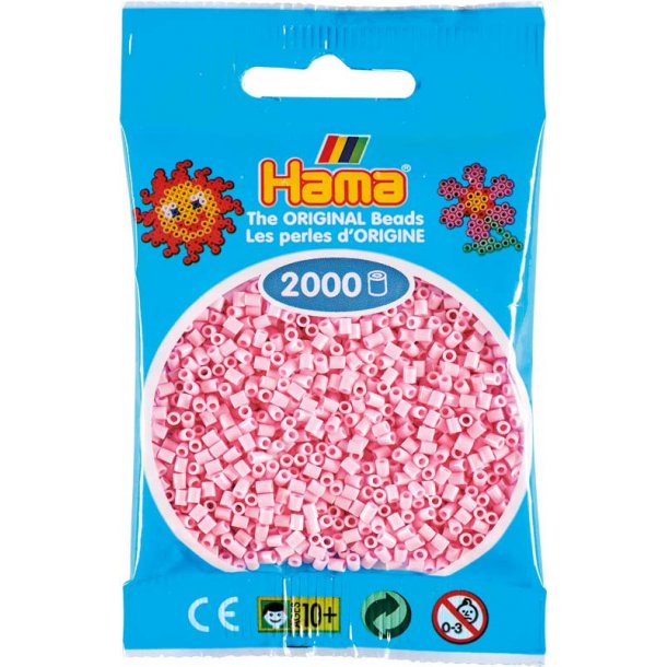 Hama mini perler 501-95 2000 stk - Pastel rosa