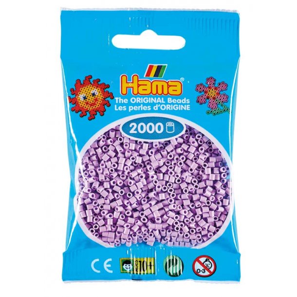 Hama mini perler 501-96 2000 stk - Pastel lilla