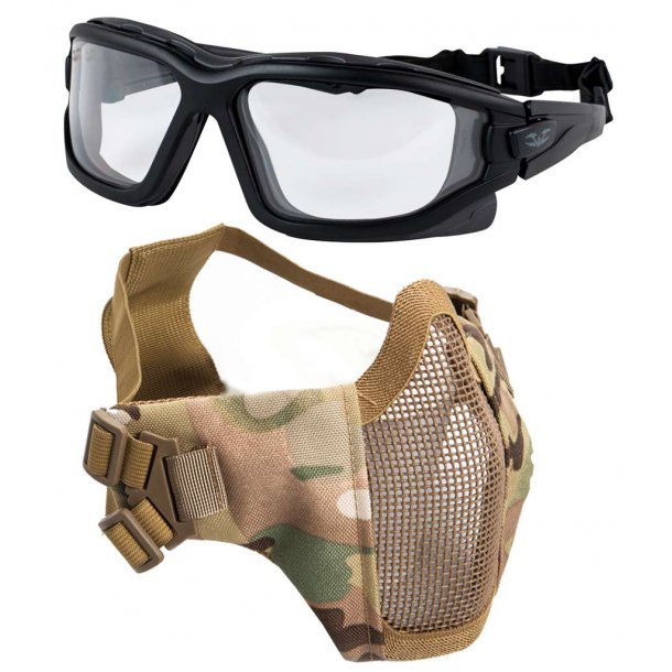 Taktisk brille sikkerheds pakke anti dug - multicam
