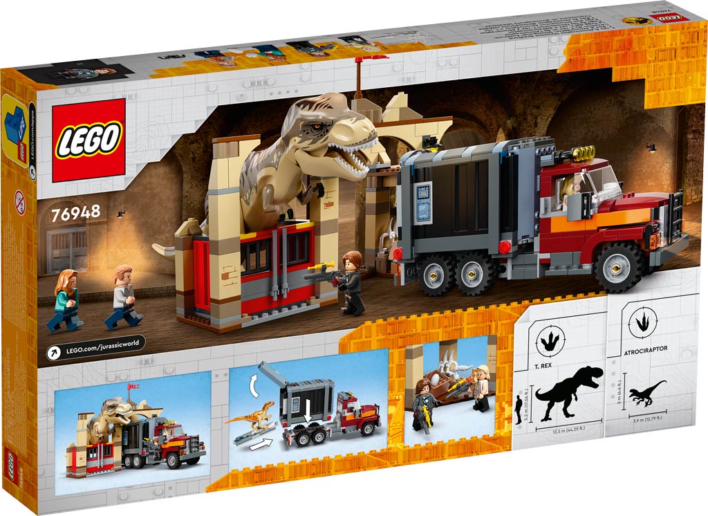 LEGO Jurassic World 76948 - T. rex & atrociraptor på flugt