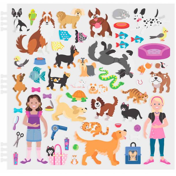 K�ledyr sticker s�t - 115 stickers