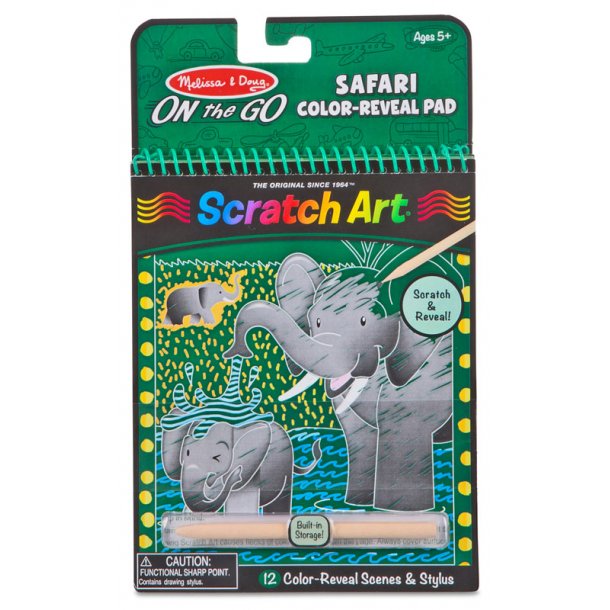 On the go Scratch Art - Safari dyr