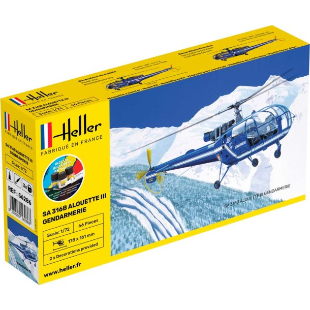 Heller SA 316B Alouette III Gendarmerie - komplet st