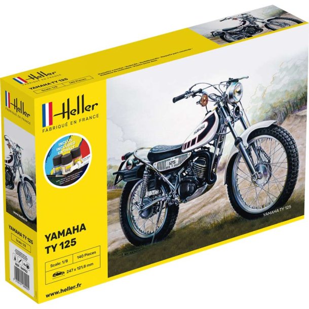Heller Yamaha TY 125 motorcykel - komplet s�t
