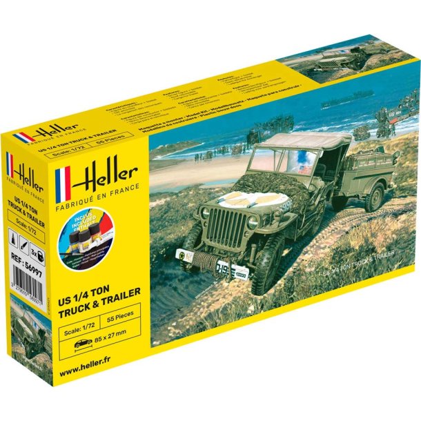 Heller US 1/4 ton truckn'n trailer - start kit