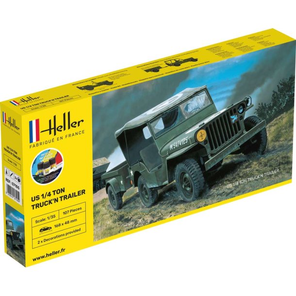 Heller US 1/4 ton truckn'n trailer 1:35 - start kit