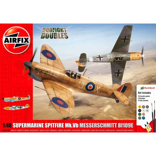 Airfix Spitfire dogfight 1:48 komplet sæt