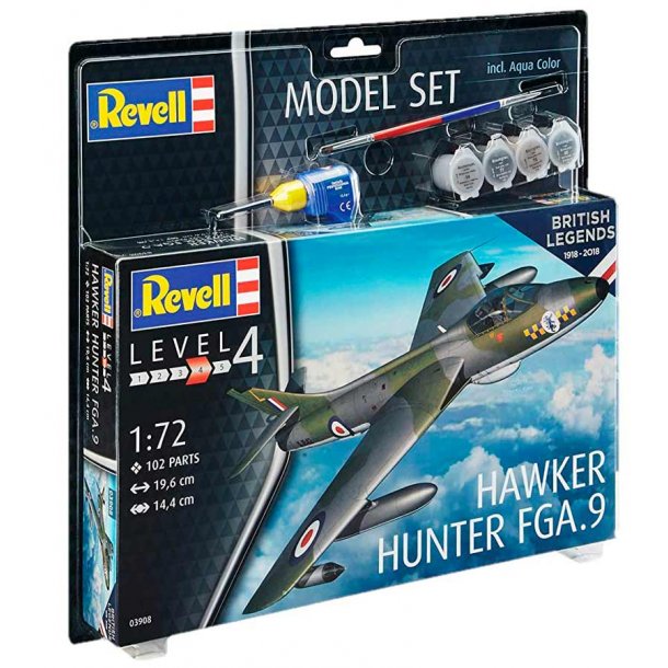 Revell Hawker Hunter FGA 9 - scala 1:72 kompletsæt