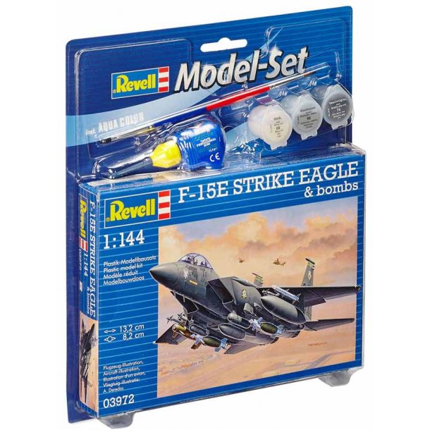 Revell F-15E strike eagle - scala 1:144 Med lim og maling